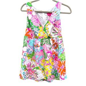 Lilly Pulitzer for‎ Target Tank Top S Colorful Feminine Preppy Floral Beach
